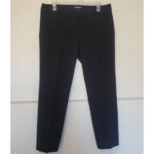 Express Columnist‎ Mid-Rise Dress Pant Capri 10R Black Business Casual Office